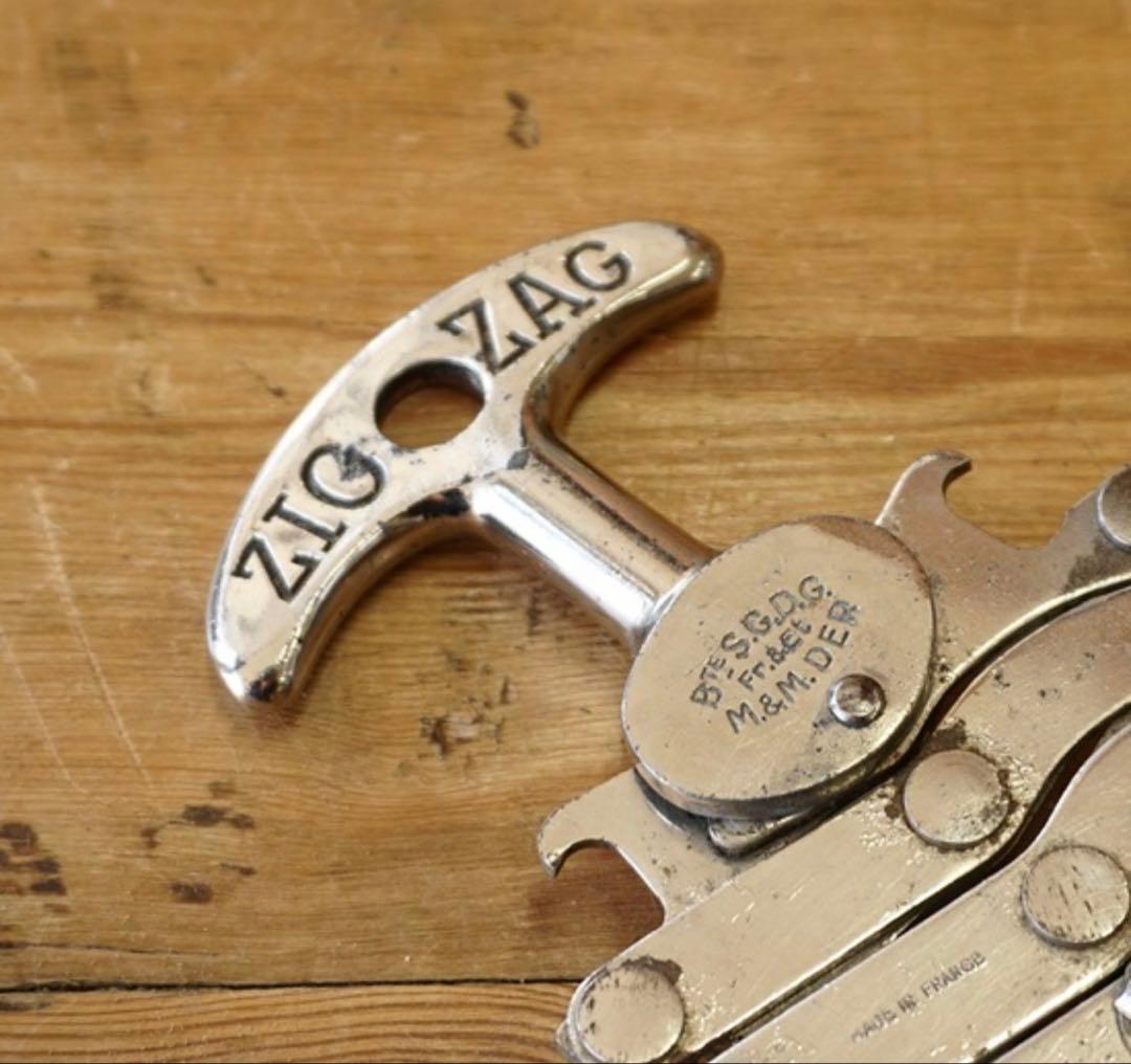 ✨かっこいい フランス　1939ワインオープナー　コークスクリュー　ZIGZAG