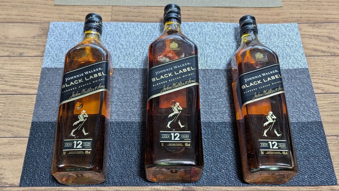 ジョニーウォーカー ブラックラベル 12年 750ml 2本＆1000ml 1本