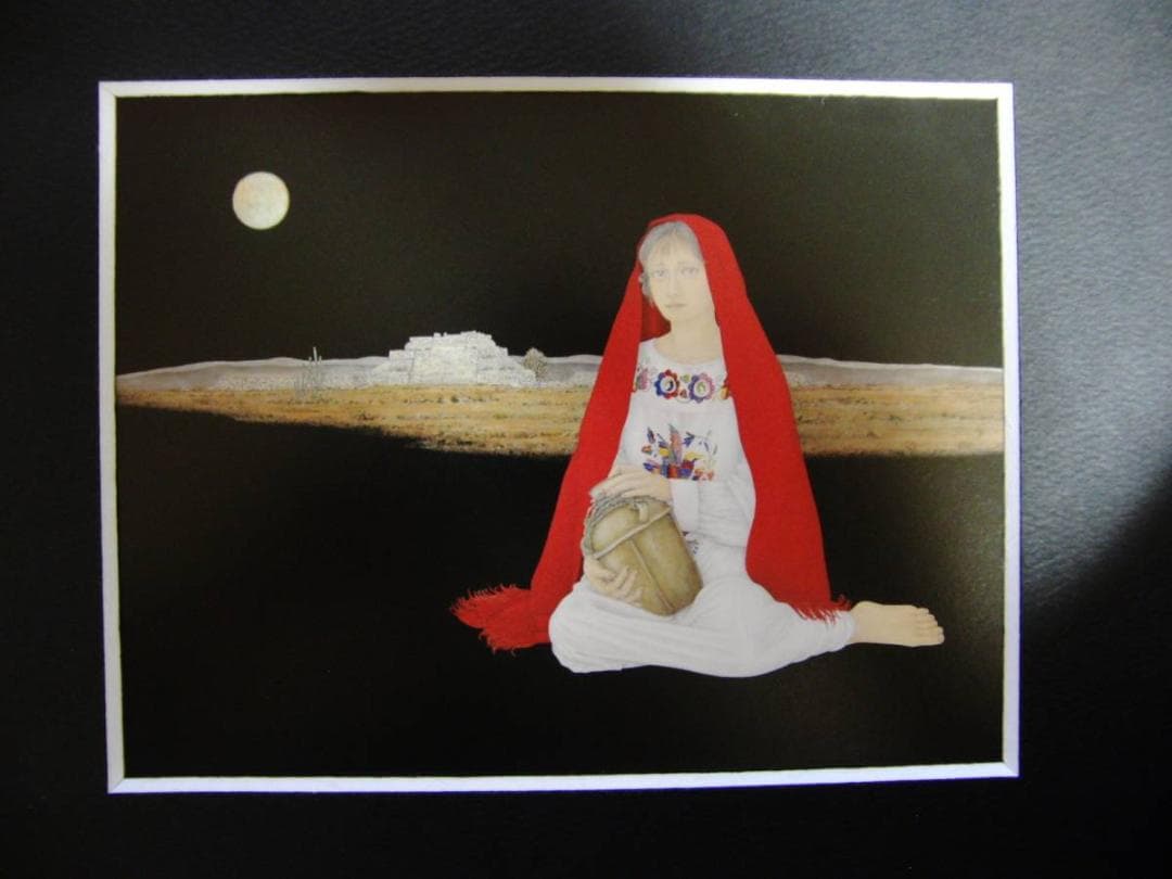 栗原喜依子、モンテアルバン幻想、希少な額装用画集より、新品高級額装付、状態良好