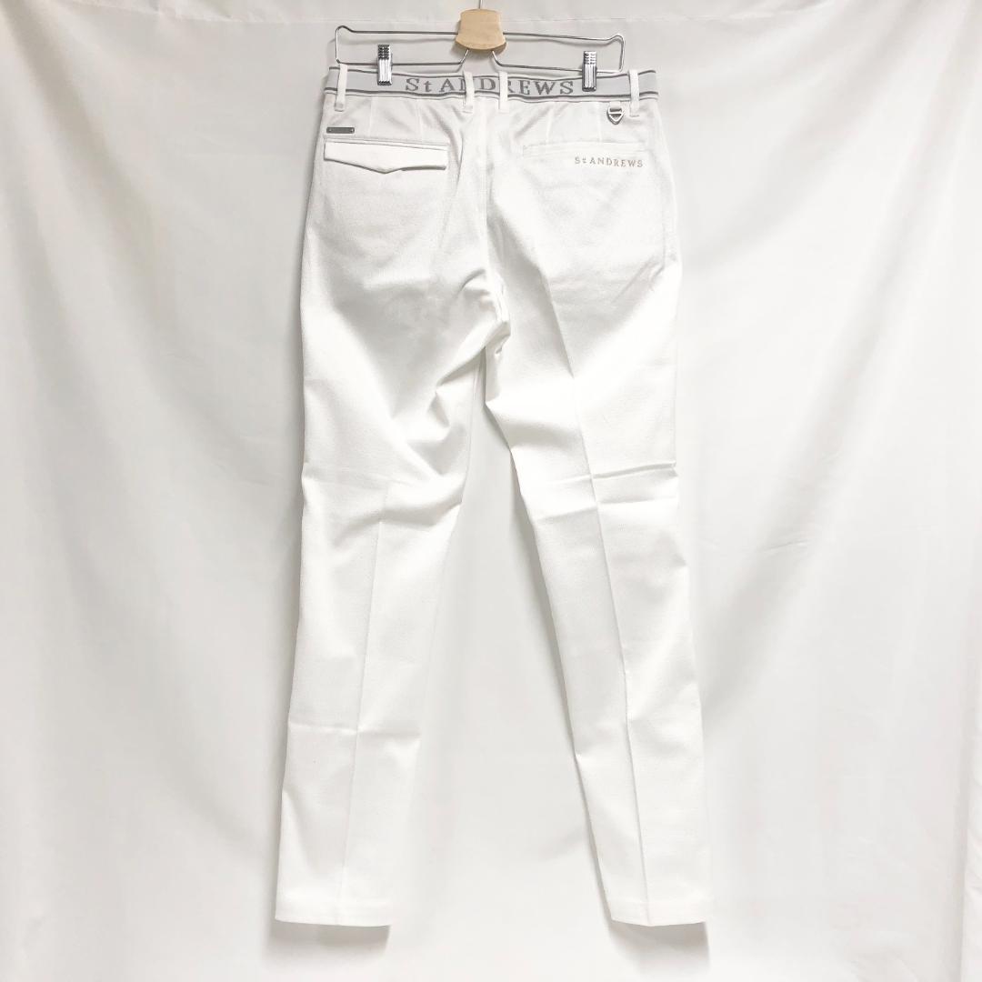 ○★新品未使用　St ANDREWS　ドビーストレッチパンツ　M　ホワイト