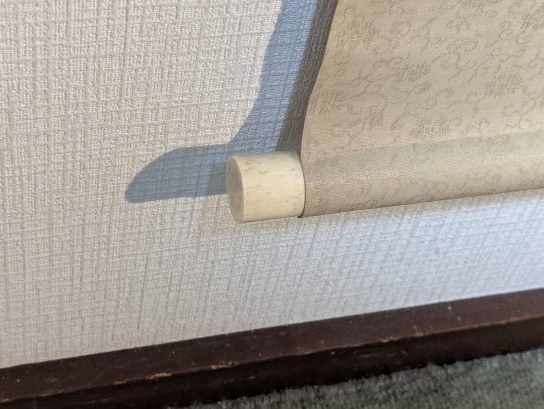 【模写】掛軸　川合玉堂　白菊に赤とんぼ図　秋の風情　日本画逸品　T98