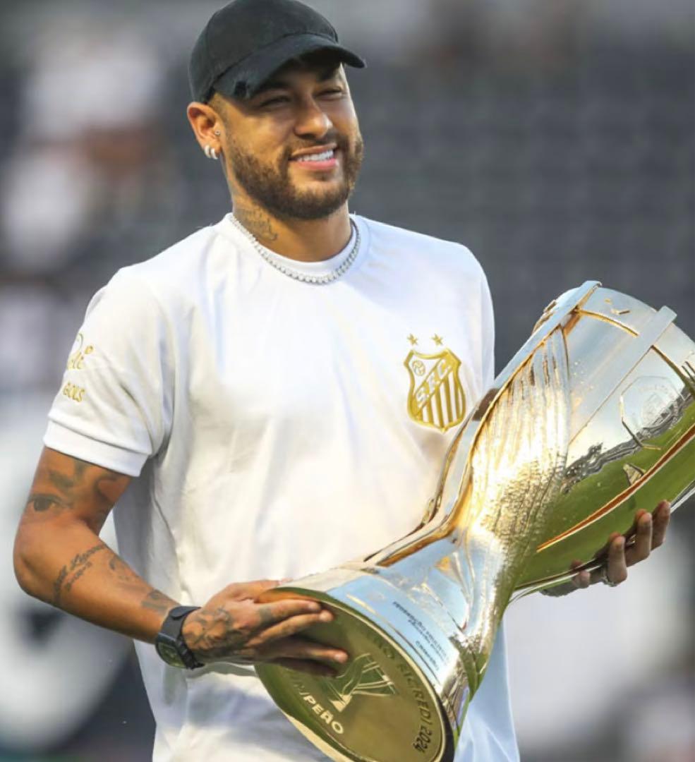 SANTOS FCサントスサッカーTシャツ ホワイト 10番ペレ 訳あり特価