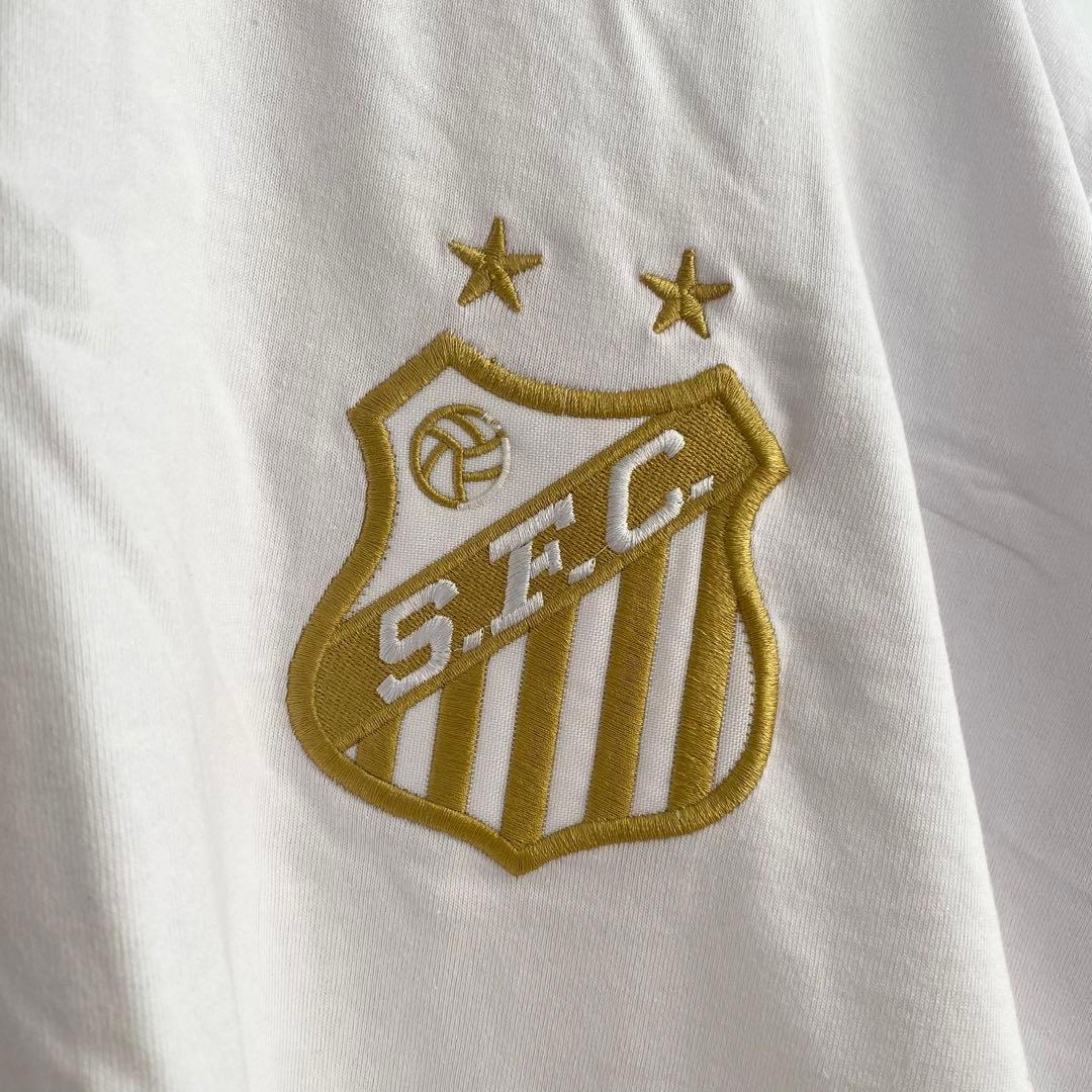 SANTOS FCサントスサッカーTシャツ ホワイト 10番ペレ 訳あり特価