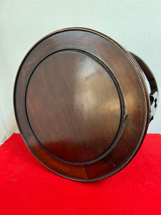 古美術/物置/紫檀台；F25