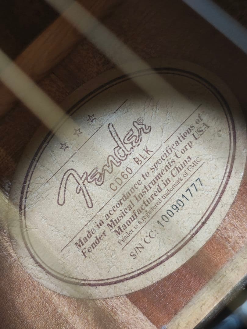 Fender CD-60単板トップ/美品