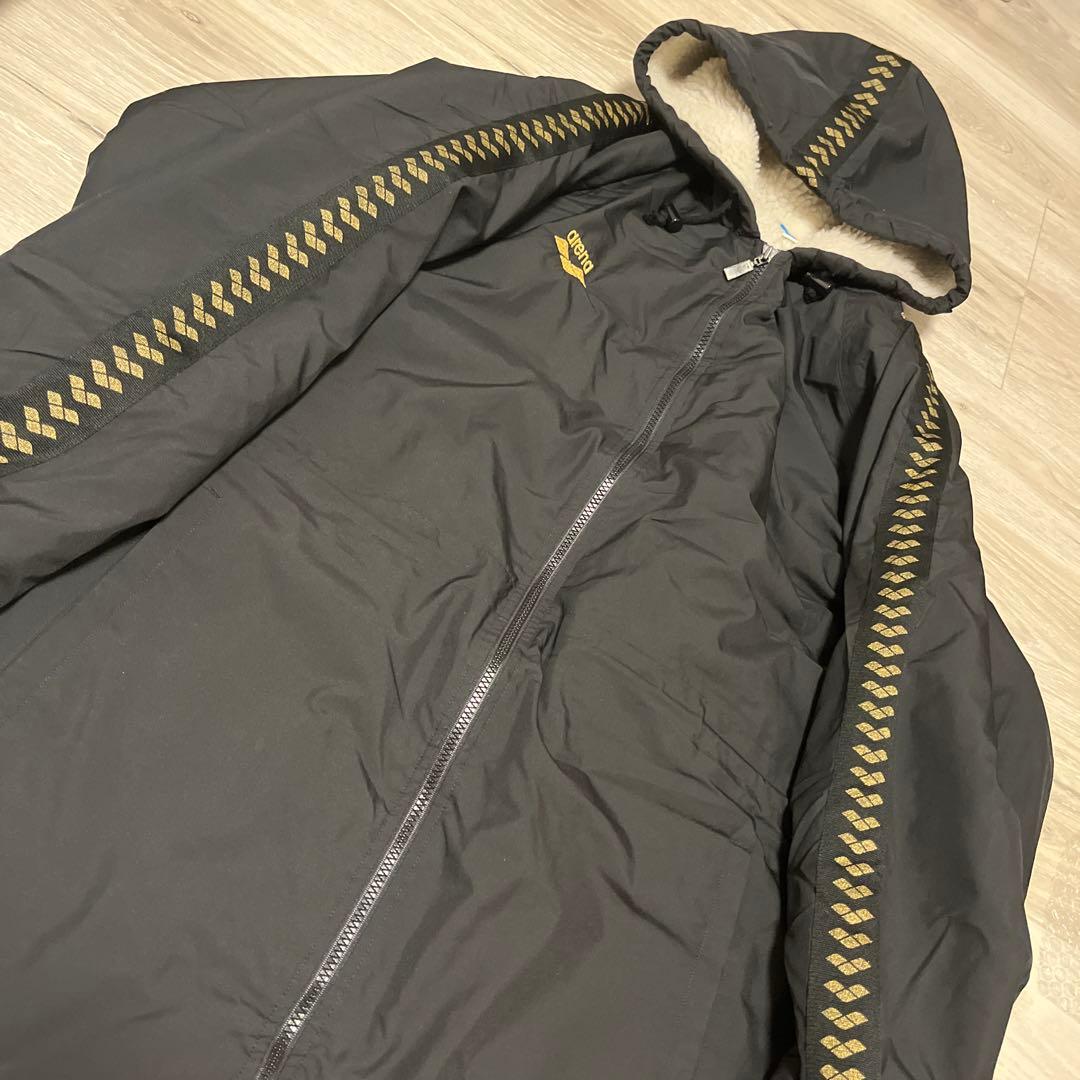 arena ベンチコート　ボア　フルジップ