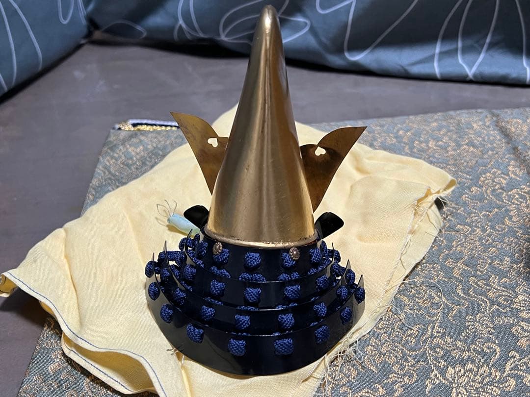 甲冑師 加藤一冑 長烏帽子兜 徳川家綱 戦国武将 兜 置物