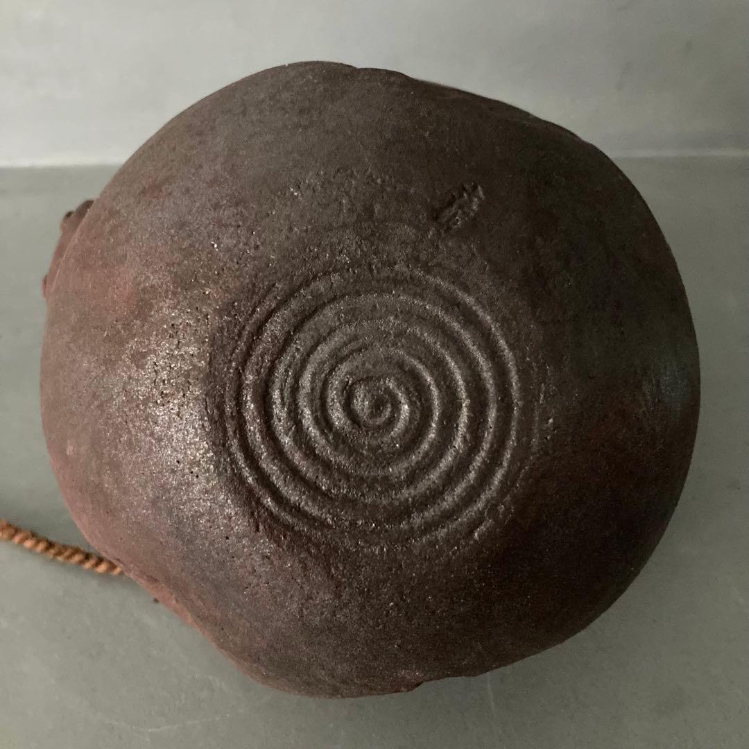 泉喜仙 大樋焼 釣瓶 花入 松雲窯 花器