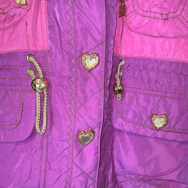 激レア♡phenix スキーダウンジャケット パープル ピンク ハート レトロ