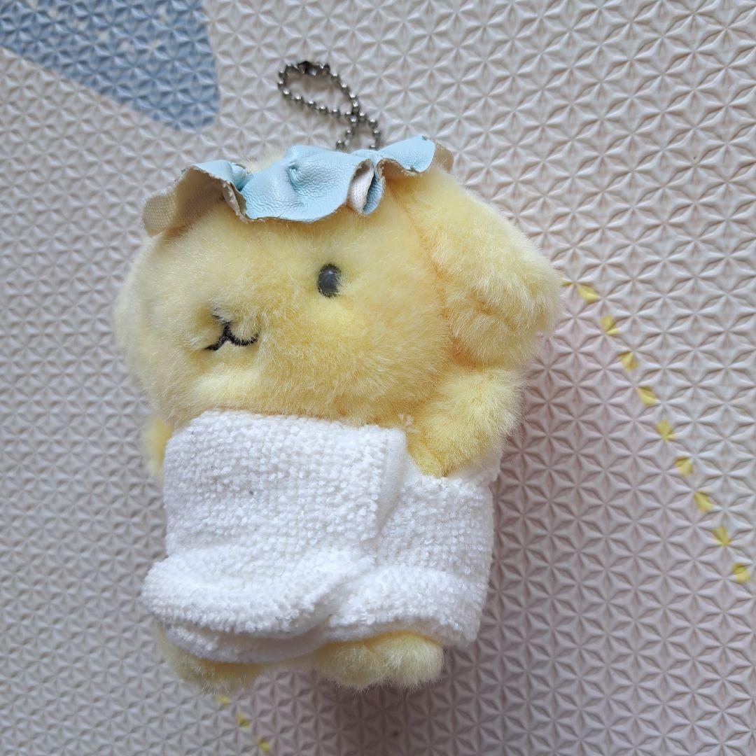 ポムポムプリン　バスタオル　黄色　ぬいぐるみ　キーホルダー　お風呂