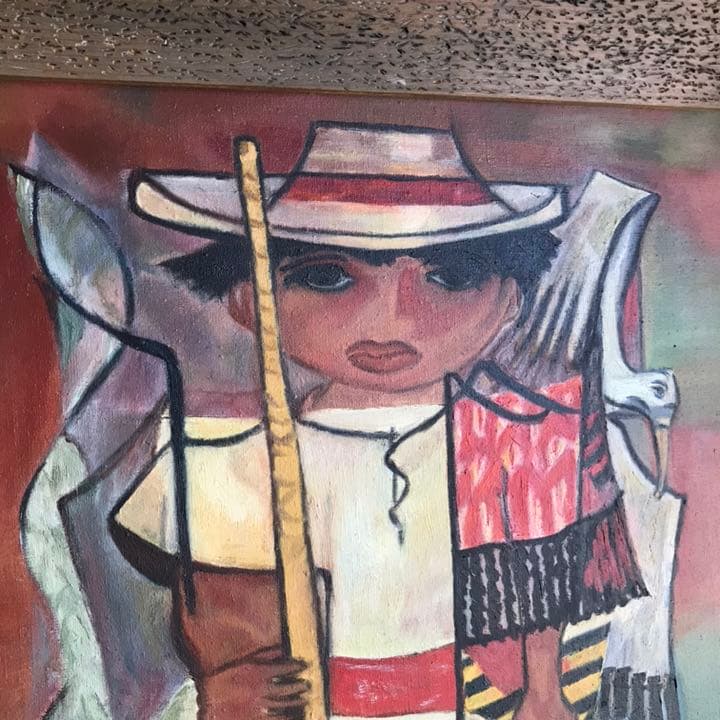 50s〜 アメリカアンティーク 絵画 USA カントリー ミッドセンチュリー