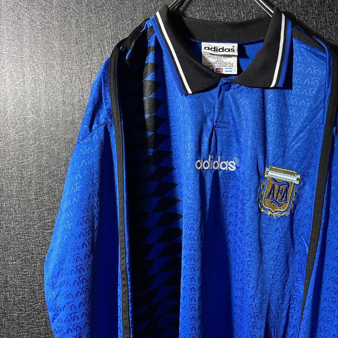 【アルゼンチン代表】 adidas 古着 サッカー 94年 ユニフォーム 2XL