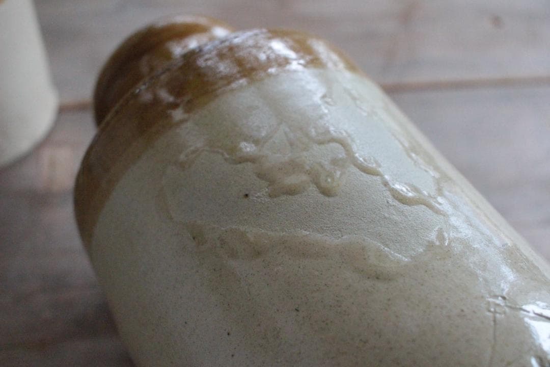 Lサイズ/イギリス陶器ストーンウェアボトル/アンティーク・ヴィンテージ