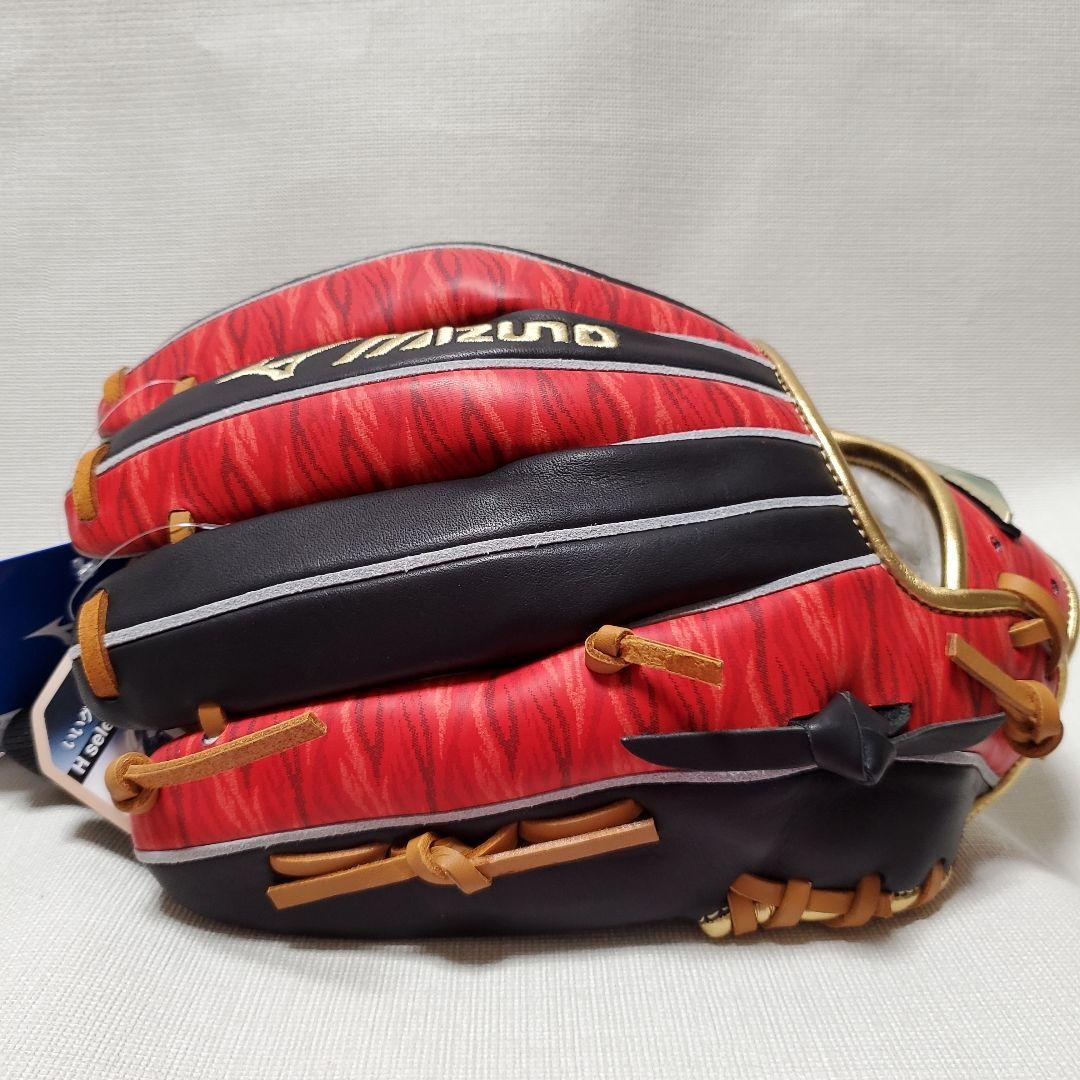 Mizuno Global Elite 軟式グローブ レッド/ブラック内野手用