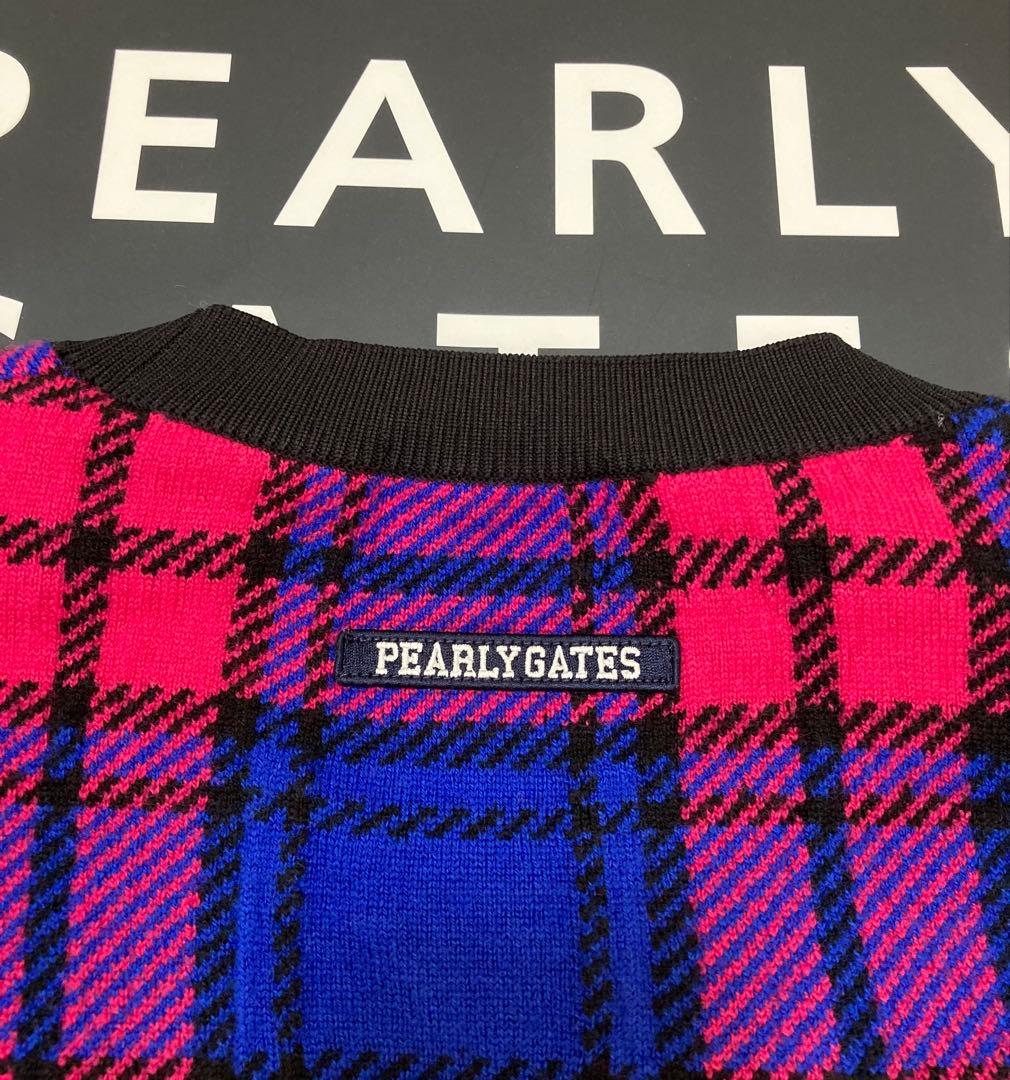 新品 パーリーゲイツ クルーネックニットプルオーバー(5)サイズL/マルチカラー