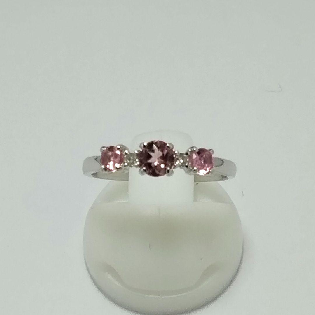 マル99、k10WG 、ピンクトルマリン、ダイヤ、リング、