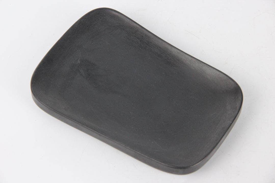 書道具 甲斐雨端硯 十一代 雨宮静軒作 石硯 共箱 FJ21-10