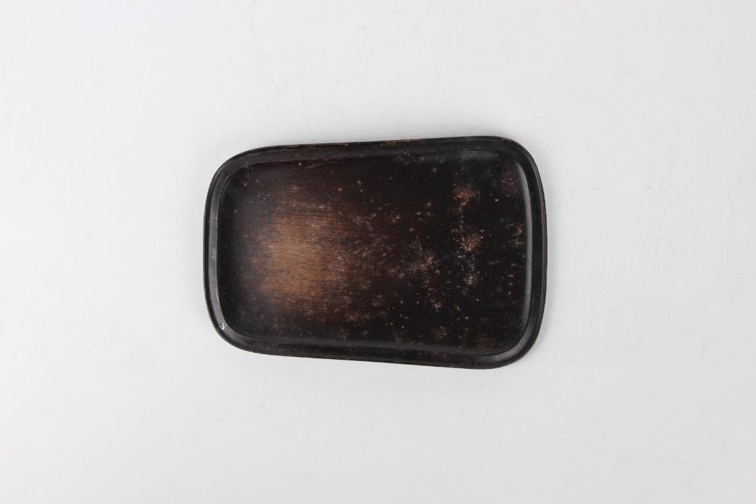 書道具 甲斐雨端硯 十一代 雨宮静軒作 石硯 共箱 FJ21-10