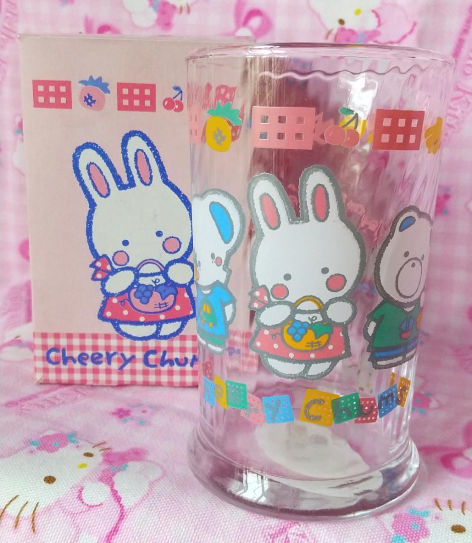 チアリーチャム　グラス　コップ　サンリオ　1987年　昭和レトロ