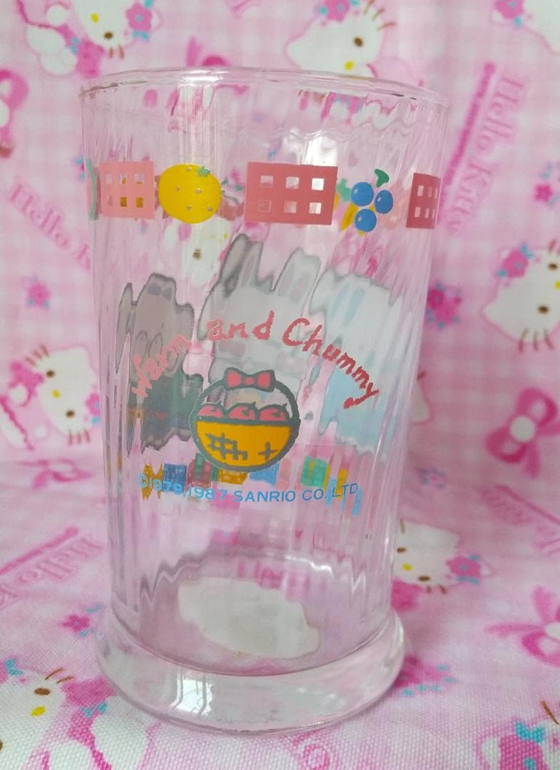 チアリーチャム　グラス　コップ　サンリオ　1987年　昭和レトロ