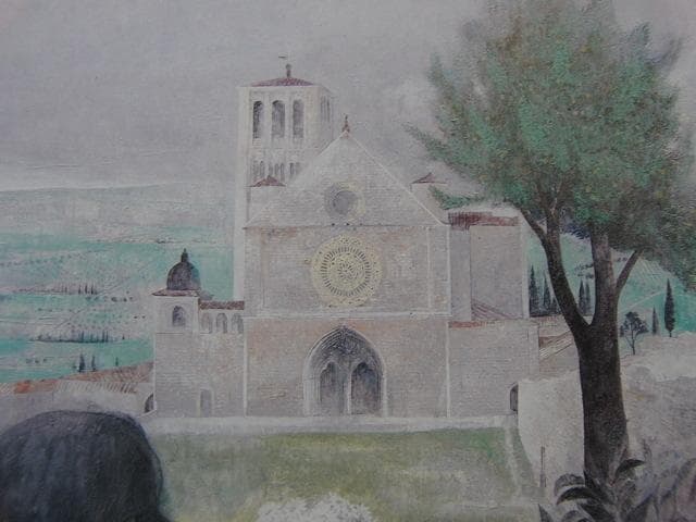 谷中武彦、【聖地】、希少な額装用画集より、新品額装付、状態良好