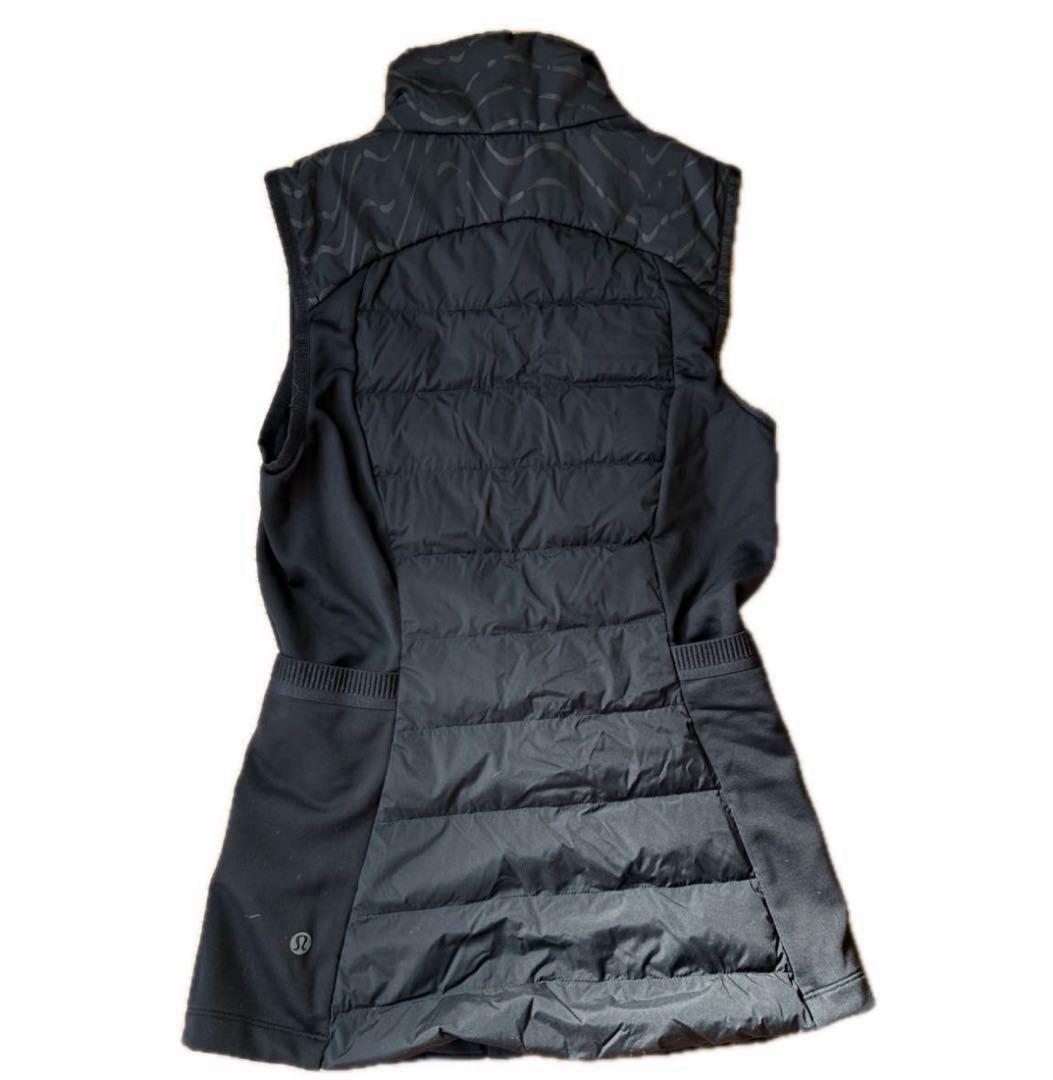 【ルルレモン】lululemon 撥水機能 薄ダウンベスト　サイズ2 黒