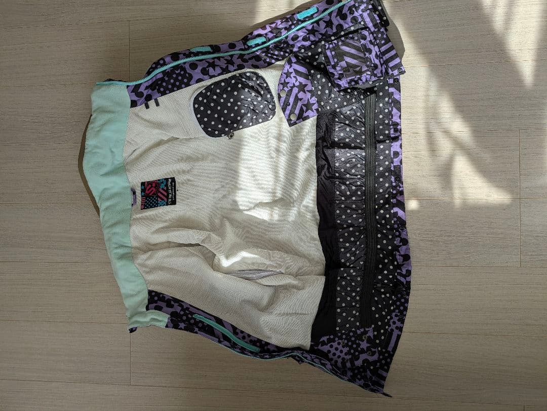 スノボ　ウェア　キッズ　レディース　紫黄色　ヘルメット　ゴーグル　手袋　インナー