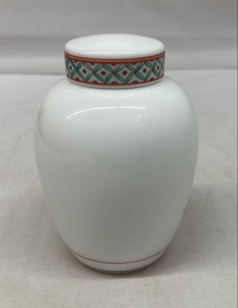 B442s「錦 粟鶉文茶壷」十三代酒井田柿右衛門作　共箱　重要無形文化財　煎茶