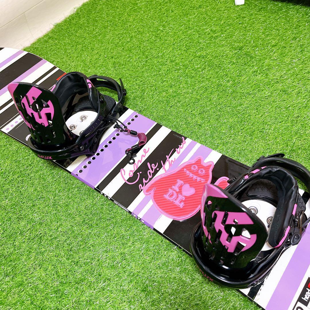 40【レディース3点・ブーツ未使用】HEAD 142cm ロッカー　FLUX M