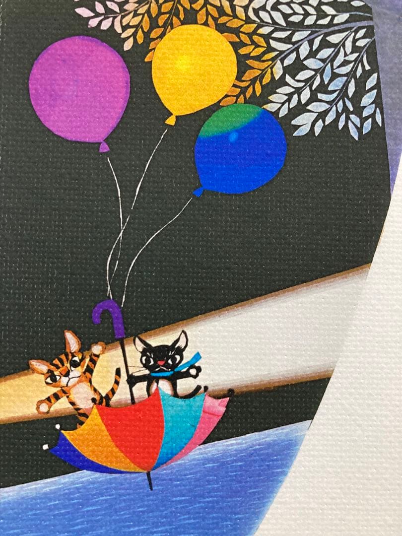 【真作保証】藤城清治 キャンバスジクレー 直筆サイン 150部限定 版画 絵画