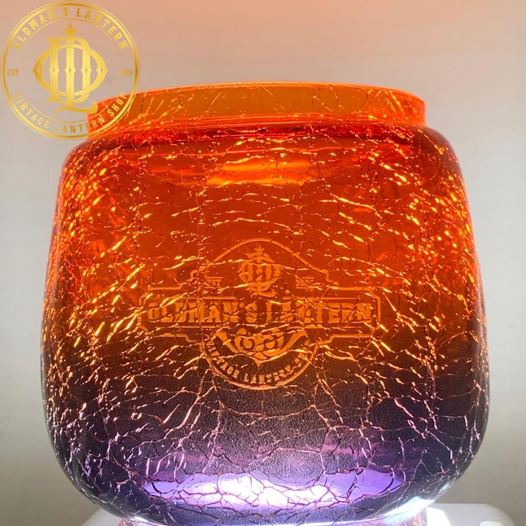 【限定】クラックグラス アンバー/グレー Feuerhand ホヤ