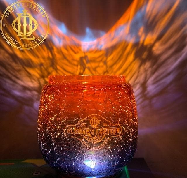 【限定】クラックグラス アンバー/グレー Feuerhand ホヤ