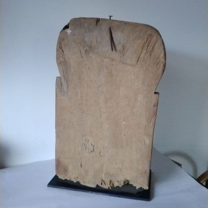 木製彫刻 二体の人物像　インドネシア　台座付き　アンティーク