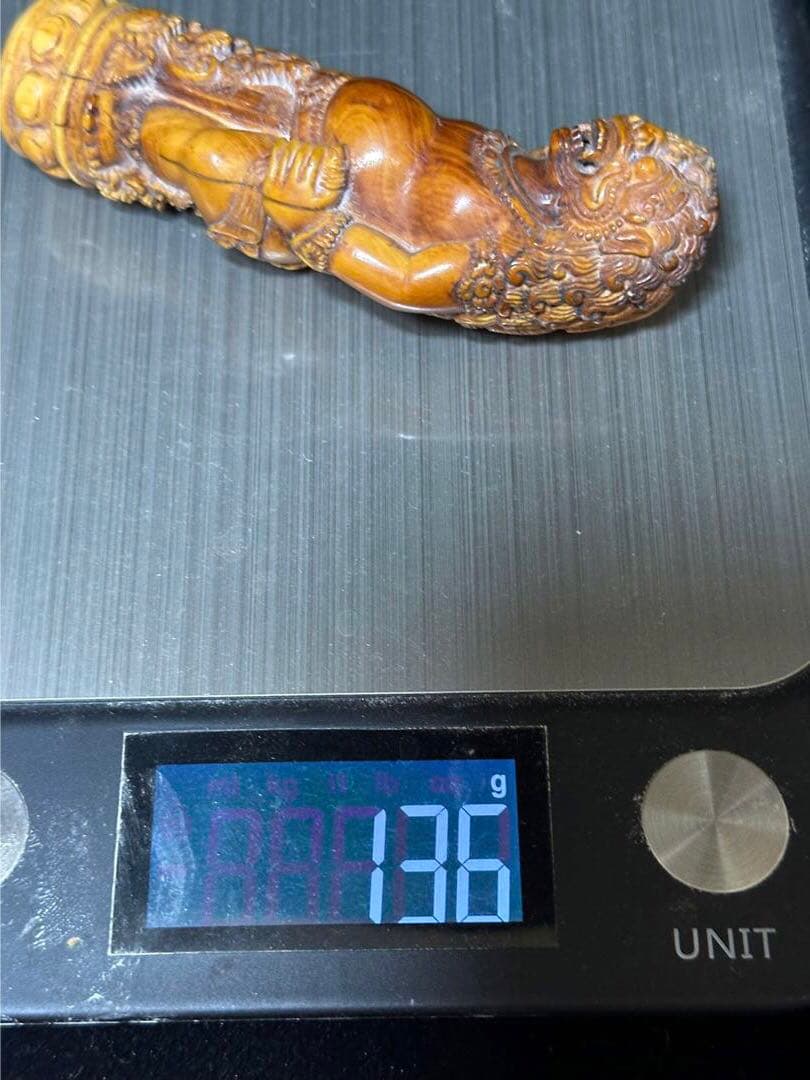 極上　置物　根付　神様　天然素材　彫刻 　細密細工　骨董　アンティーク