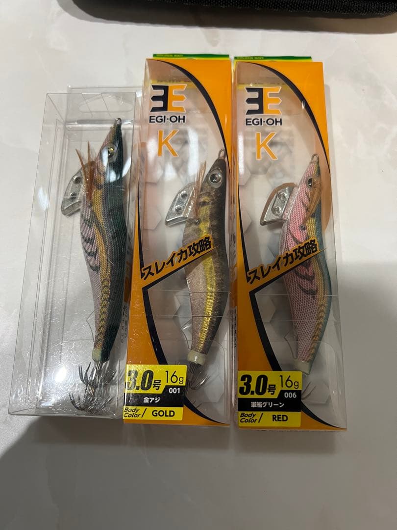 値下げ中！エギ 15個セット ケース付き