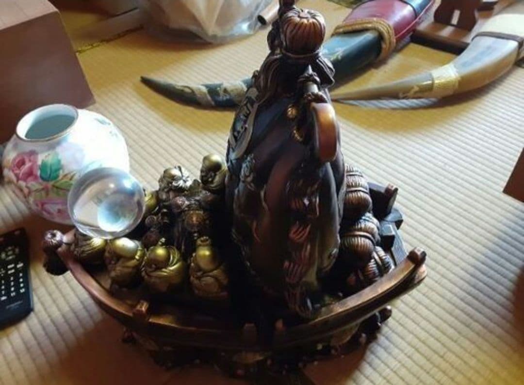 高級　置物　七福神　宝船　縁起物