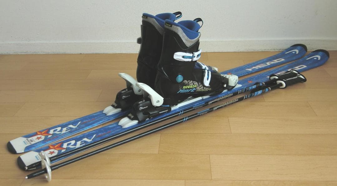 ■■送料無料■HEAD■ジュニア用スキーフルセット■板137靴24■WAX済■■