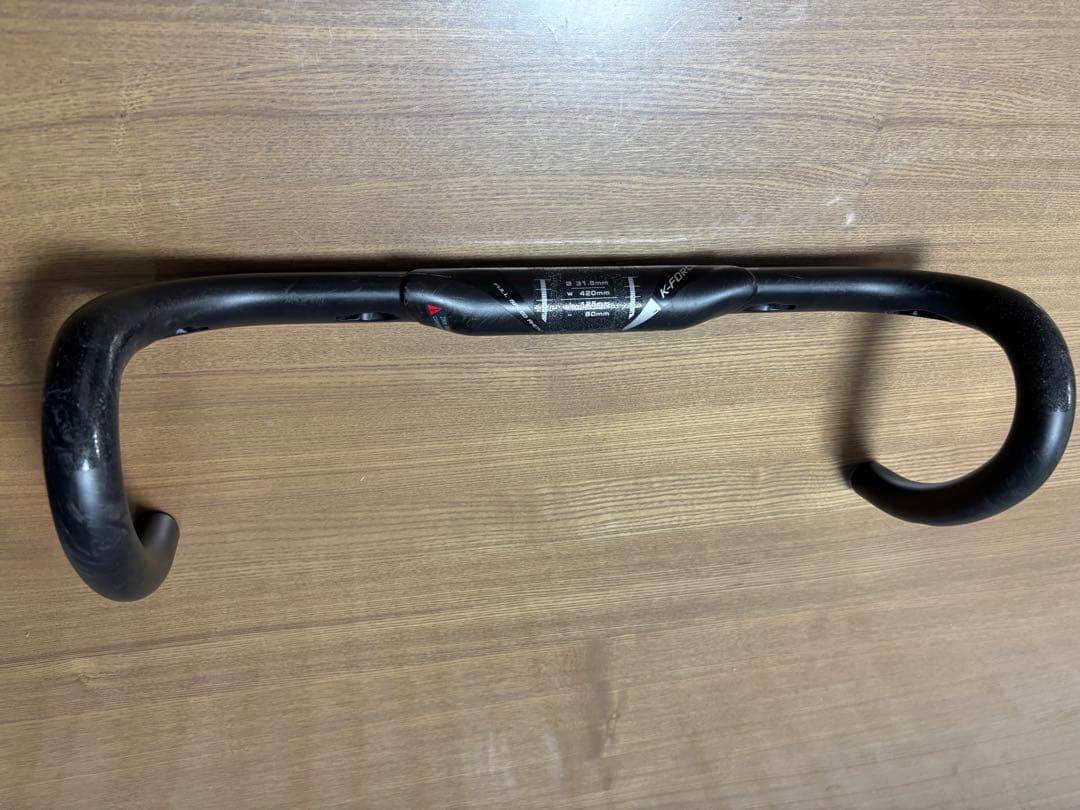 【美品】fsaK-forcecompactカーボンハンドル下ハンc-c幅:420