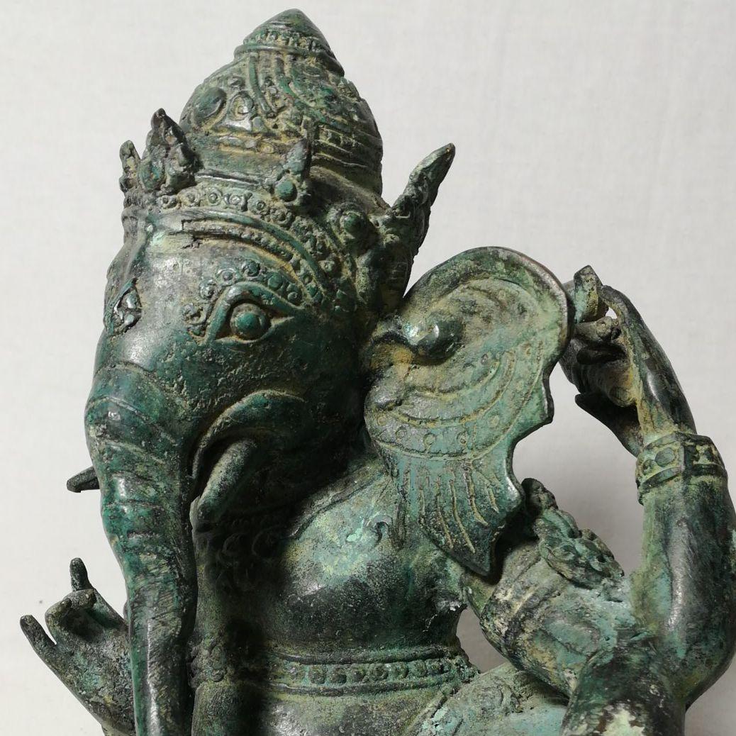 古銅　ガネーシャ　涅槃像　神