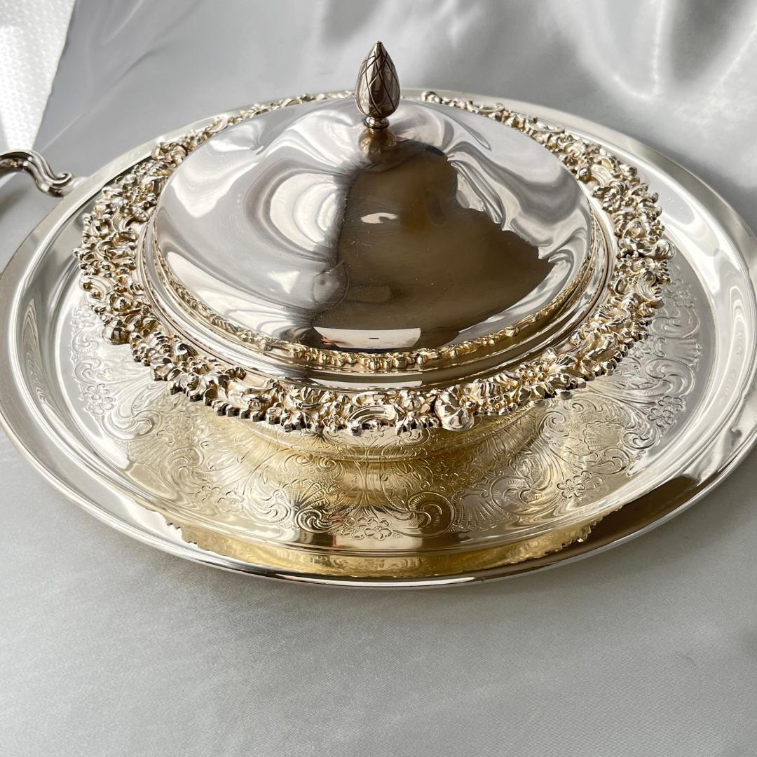 【英国】 ビクトリアンのマフィンディッシュ 【シルバープレート】