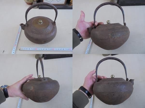 AKa6593　時代　龍文堂　鉄瓶