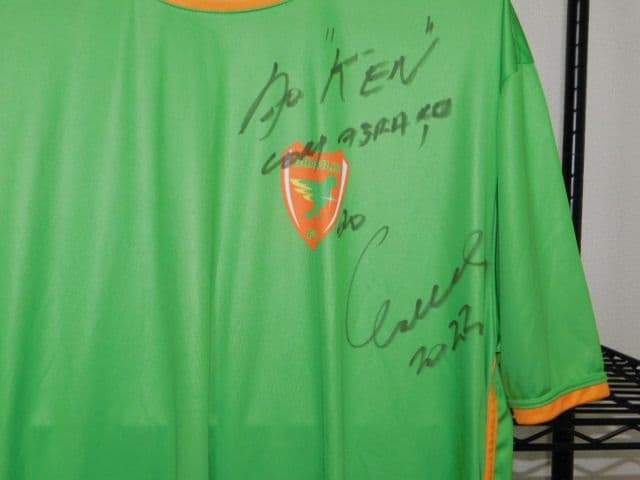 元ブラジル代表 オスカール氏のブラジリスFC(所有クラブ)サイン入ユニフォーム