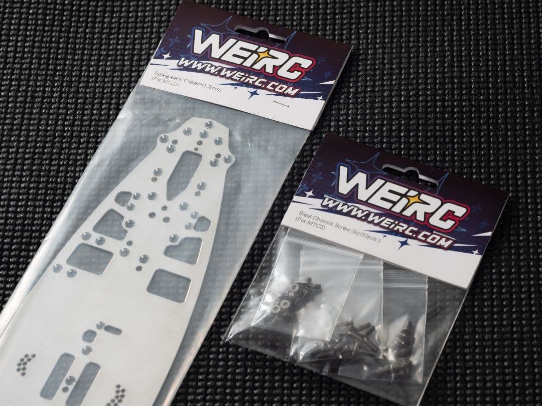 WEiRC 無限精機 MTC3 1.2mm スチールシャーシ+専用ビスセット 4