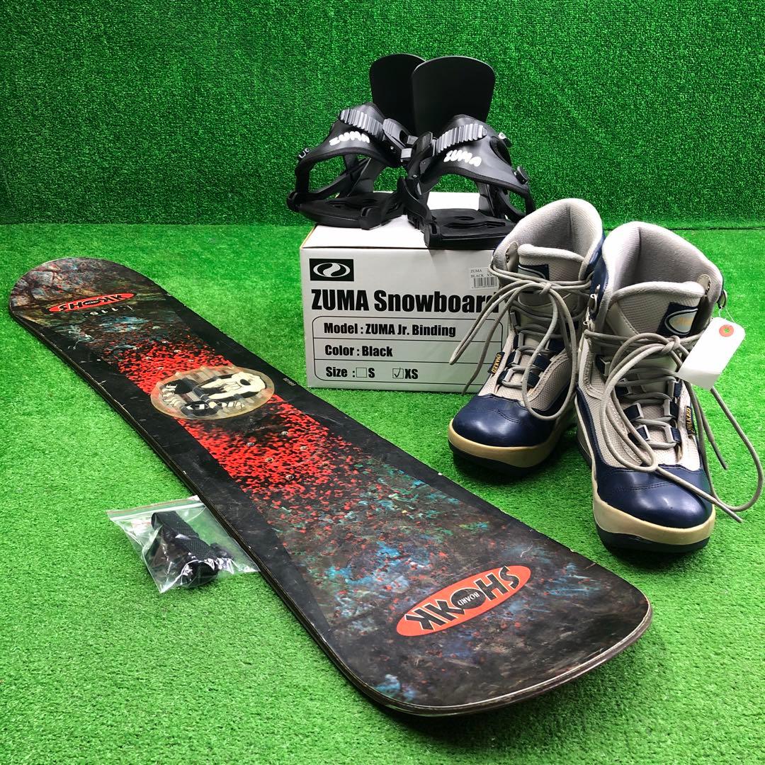宝-649子供用スノーボードセット板115cm ビンディング新品 メンテナンス済