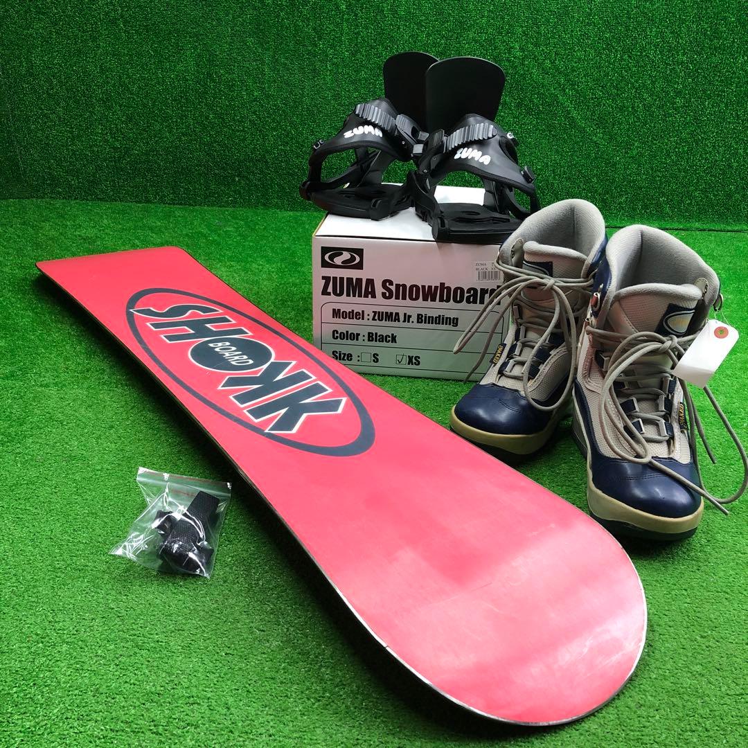 宝-649子供用スノーボードセット板115cm ビンディング新品 メンテナンス済