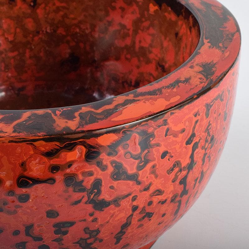 漆器　会津塗　乾漆鉢　丸鉢　時代箱付　V　R9272