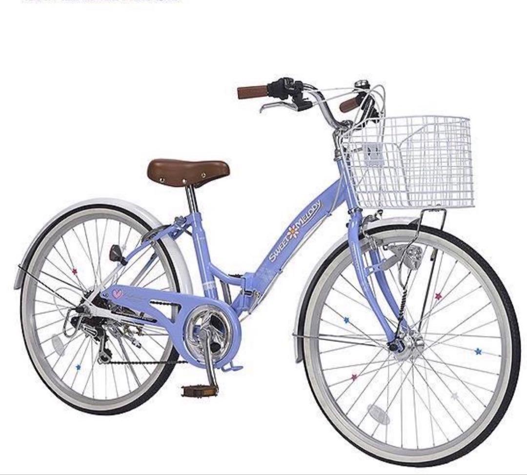 【使用3回のみ】子供用自転車24インチ　折りたたみ式