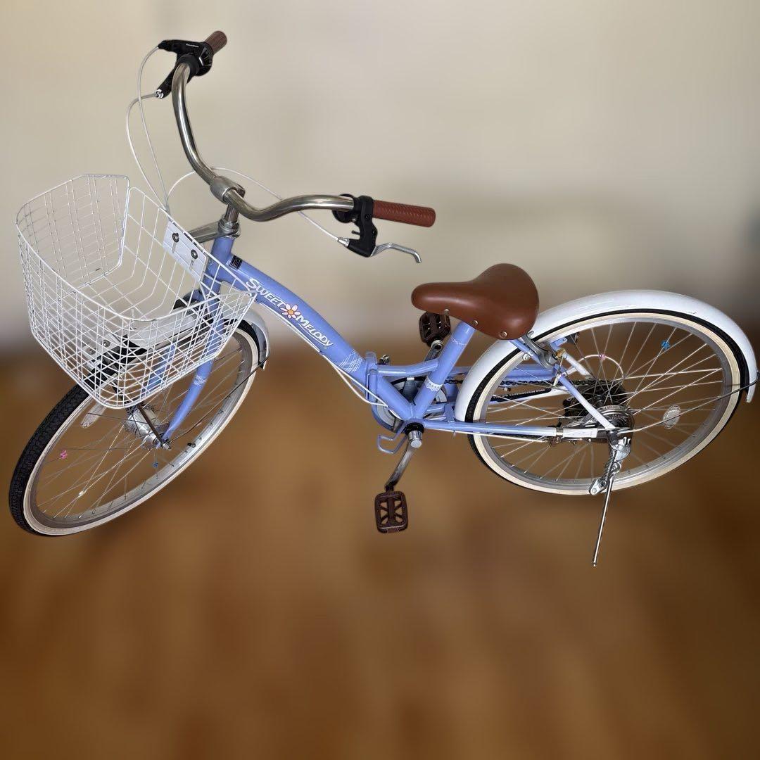 【使用3回のみ】子供用自転車24インチ　折りたたみ式