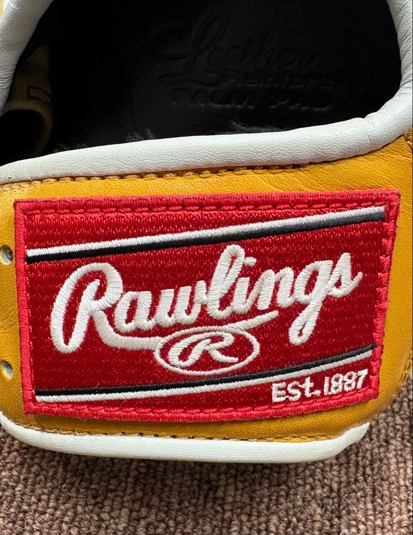 Rawlings 軟式グローブ ベージュ/オレンジ