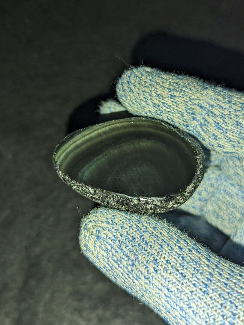 【研磨品】十勝石玲瓏　北海道産レインボーオブシディアン　十勝石　玲瓏石